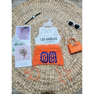 Set áo thun croptop kết hợp chân váy rút dây
