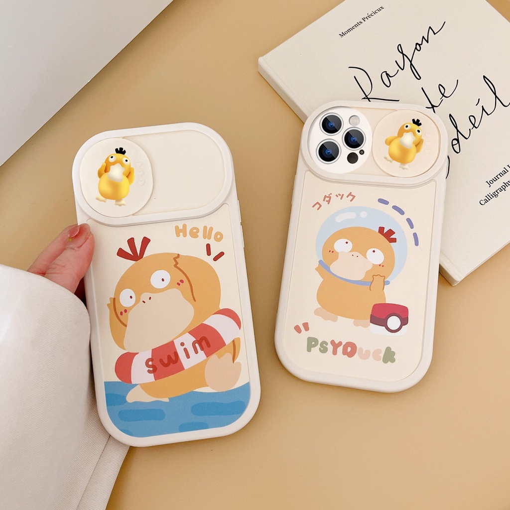 Ốp lưng iphone nắp trượt tròn vịt vàng psy duck happy 6/6splus/7/7plus/8/8plus/x/xs/11/12/13/14/pro/max/plus/promax