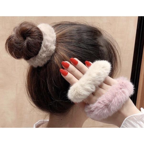 Dây Buộc Tóc .Chun buộc tóc lông thỏ mềm mại dễ thương