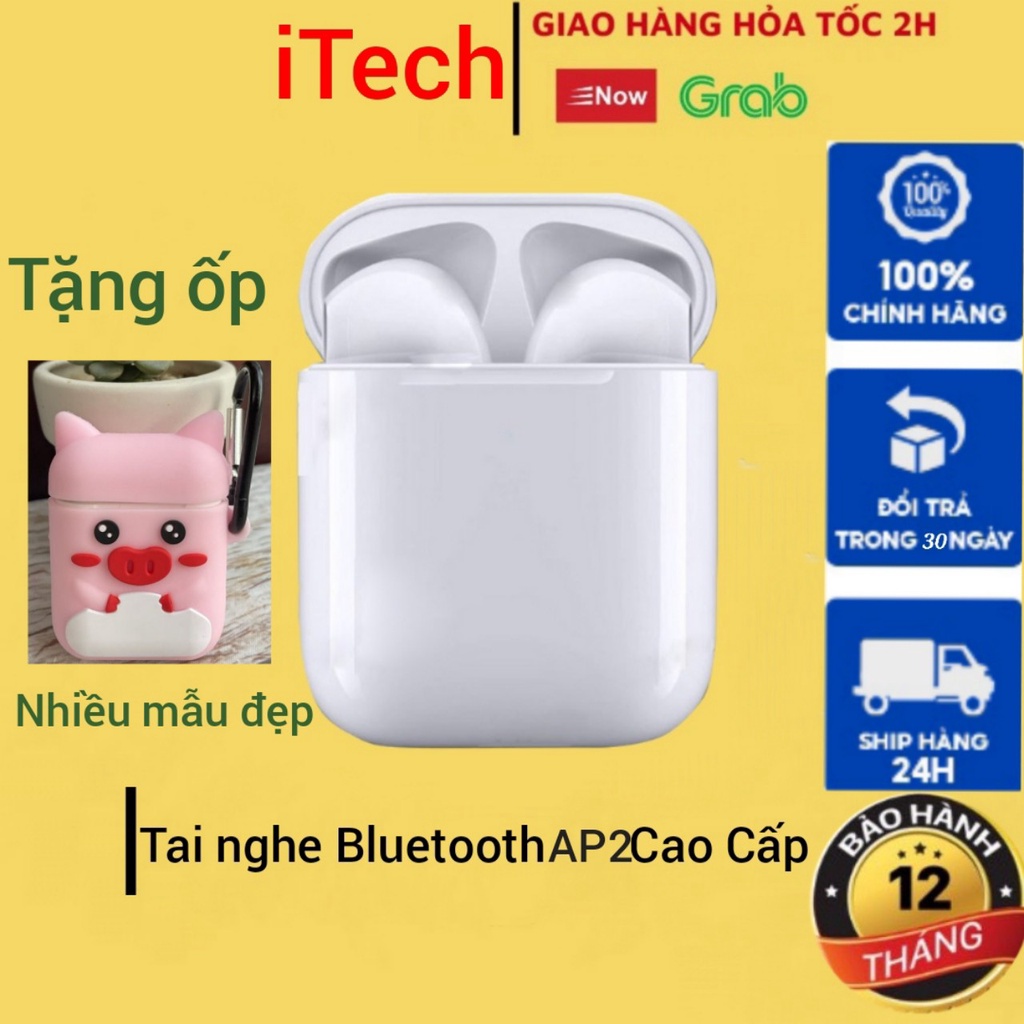 Tai Nghe Bluetooth A/P2 Cao Cấp 2022- Pin trâu- Cảm ứng- Định vị- Đổi tên- Đàm thoại- Dùng cho mọi dòng máy- BH 12 tháng
