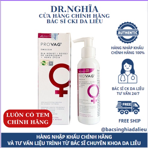 Dung dịch vệ sinh phụ nữ Provag Emulsion 150ml BS NGHĨA