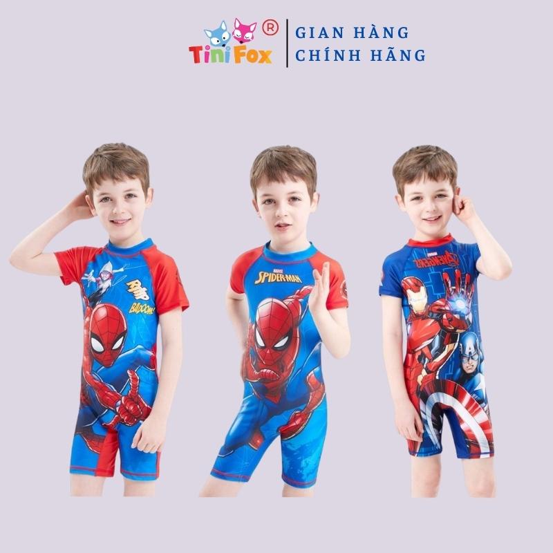 Áo bơi liền quần Tinifox cho bé trai từ 2-7 tuổi, đồ bơi trẻ em hình siêu nhân, người nhện