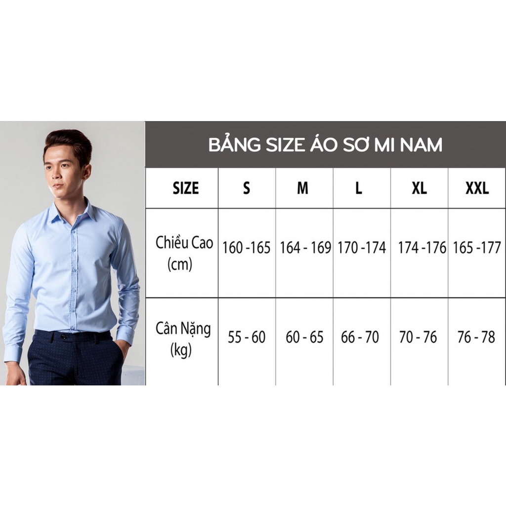 Áo sơ mi nam Hàn Quốc dáng ôm body cao cấp chất liệu vải chống nhăn