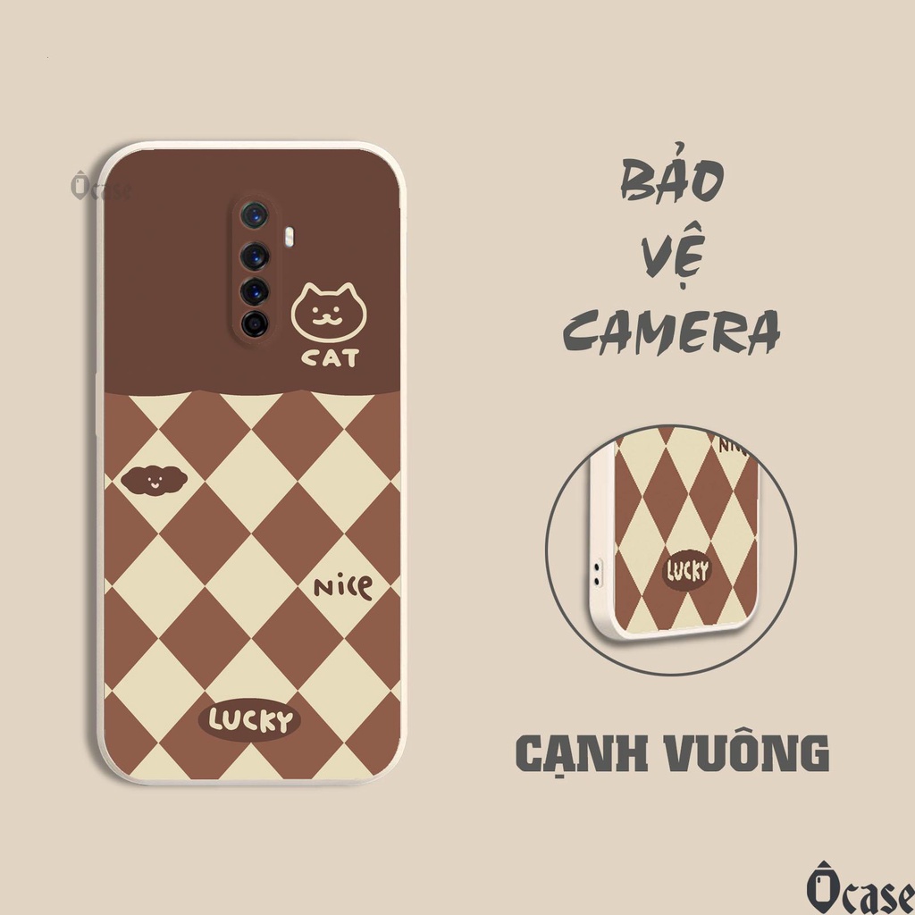 Ốp lưng Reno ACE / Realme X2 Pro in hình Mèo và Vịt vàng cạnh viền vuông có bảo vệ camera