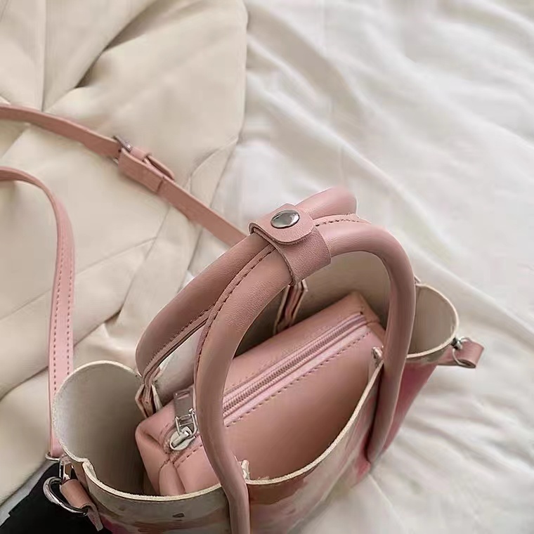 Mischa Túi Đeo Chéo Vai Bằng Da PU Họa Tiết Cánh Hoa Thời Trang Kiểu Pháp Dễ Phối Đồ