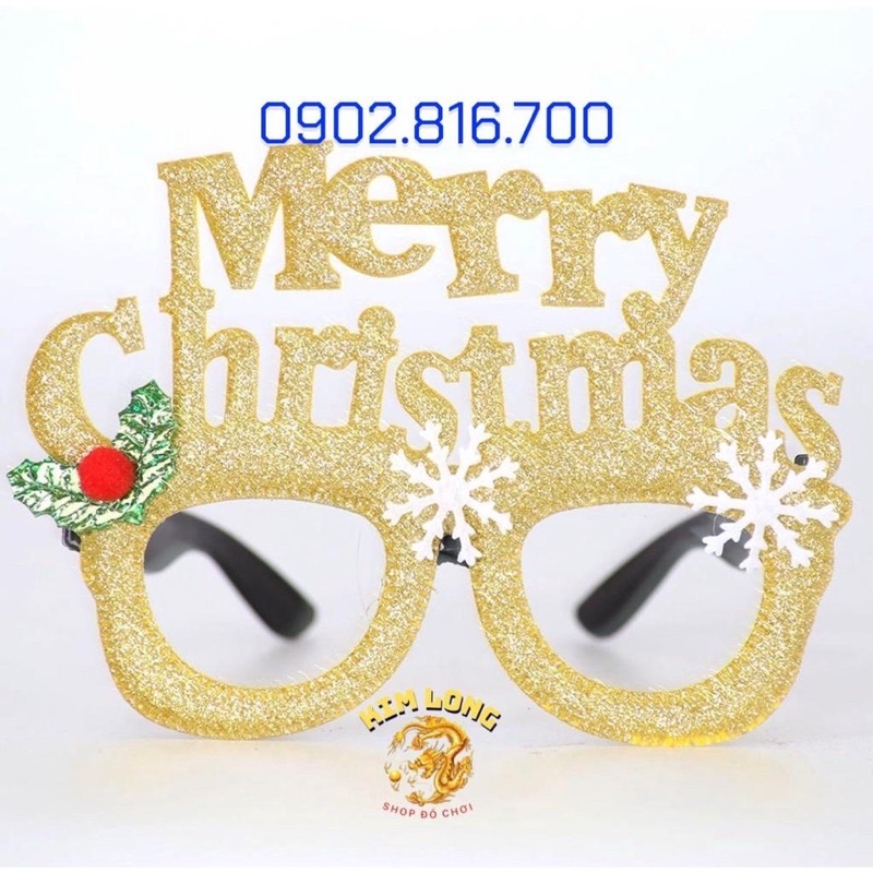Mắt kính mắt kiếng noel ko tròng cho bé trang phục giáng sinh