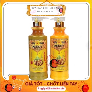 Bộ dầu gội xả Kendy Gừng Gội xả dưỡng sinh 850ml - Kendy chính hãng