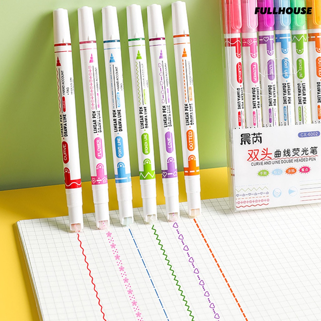 ☀Set 44720 Bút Hai Đầu Đường Kẻ Hoa Khô Nhanh Dùng Để Trang Trí Sổ Lưu Niệm Note