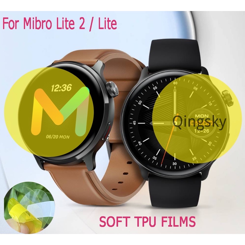 Miếng Dán TPU Mềm Trong Suốt Bảo Vệ Màn Hình Cho Mibro Lite 2 Lite Lite2
