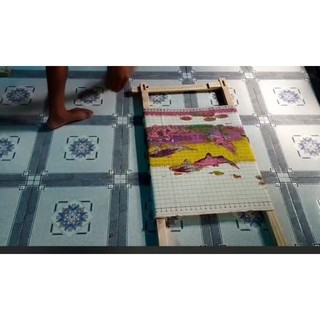 Khung thêu tranh bằng gỗ 100x60cm