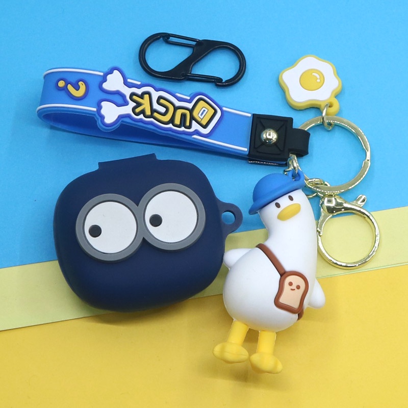 JBL Live Pro+ Case Creative Violent Bear Keyring pendant JBL Live Pro2 Silicone Soft Shell Cover Cartoon Cute Duck JBL Live Free2 Cover Soft Shell Shockproof shell Cover JBL Wave300 TWS Case JBL Wave FLEX shell