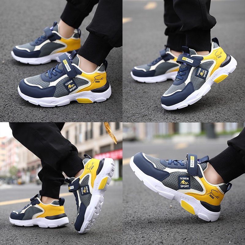 Giày Sneaker Chạy Bộ Trẻ Em Lưới Thoáng Khí Giày Thể Thao Phối Lưới Thoáng Khí Cho Bé