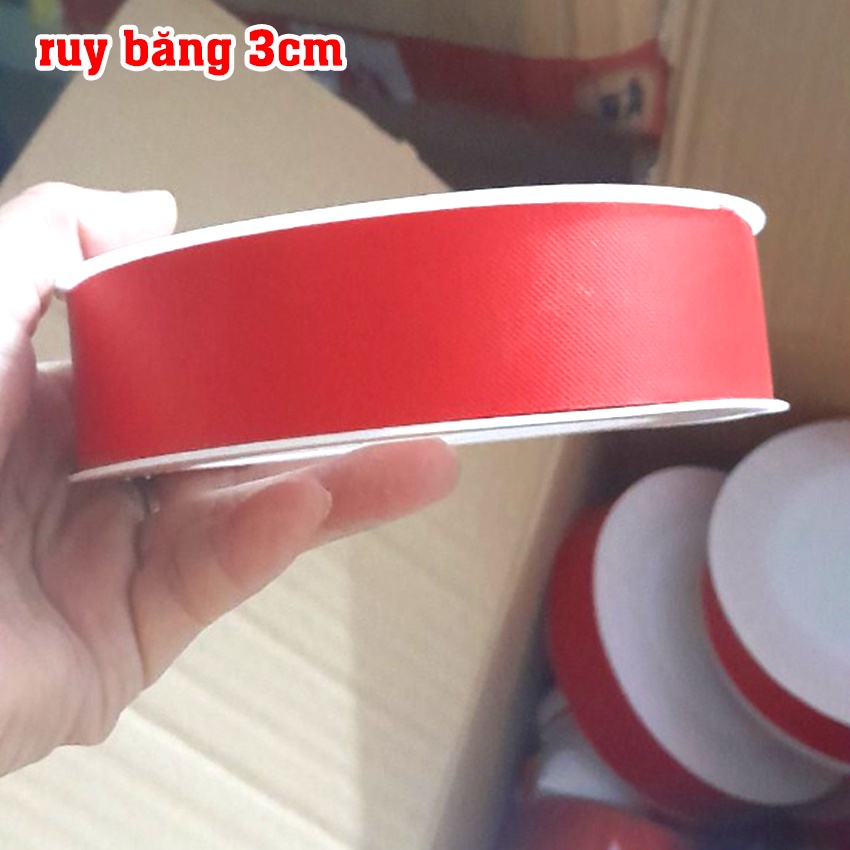 Ruy băng lụa cuộn dài 22m-30m bản rộng 2cm/3cm/4cm