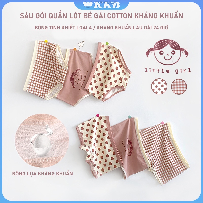 bộ 6 mónquần chíp quần lót trẻ em quần lót cho bé gái đồ lót bông quần chip đùi cho bé gái quần lót cho bé quần lót cho bé gái quần lót bé gáiquần chip cho bé gái