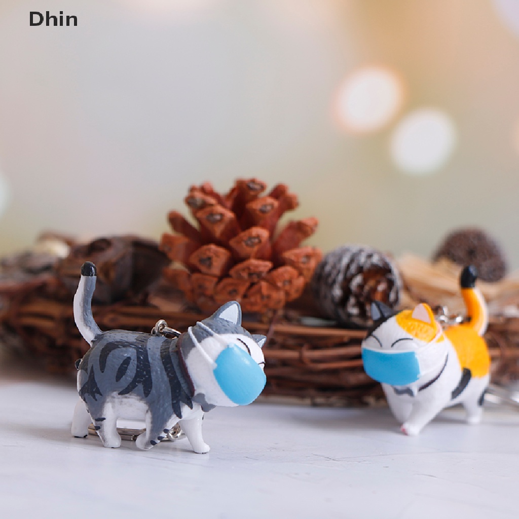 Móc Khóa Trang Trí Hình Mèo Dễ Thương