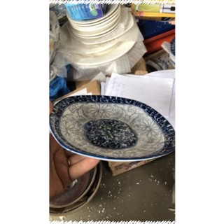 Xả Kho sỉ com bo 2 đĩa 9inh sứ bát tràng, họa tiết men lam cổ đường kính 22cm