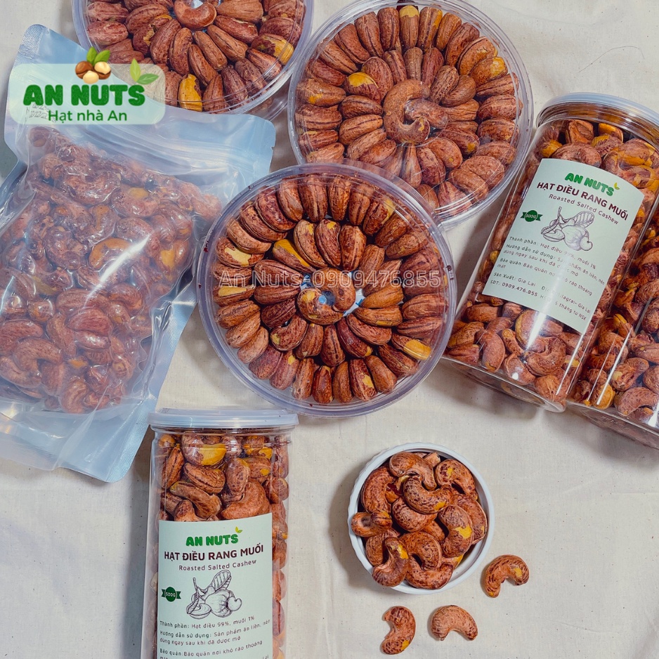 500G Hạt Điều Rang Muối Nguyên Lụa Bình Phước