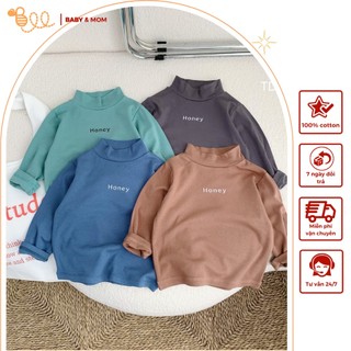 Áo giữ nhiệt cổ 3 BEEBABY, áo giữ nhiết cho bé trai, bé gái chất Cotton cao cấp từ 8-22kg