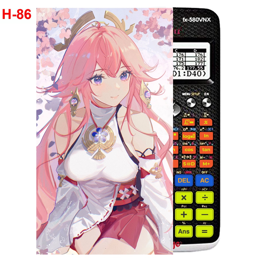 Decal Máy tính CASIO fx570, fx580, ...anime Gemshin Impact