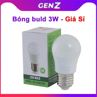 Bóng đèn led 3w giá sỉ - Bóng đèn búp kín nước ánh sáng vàng, trắng