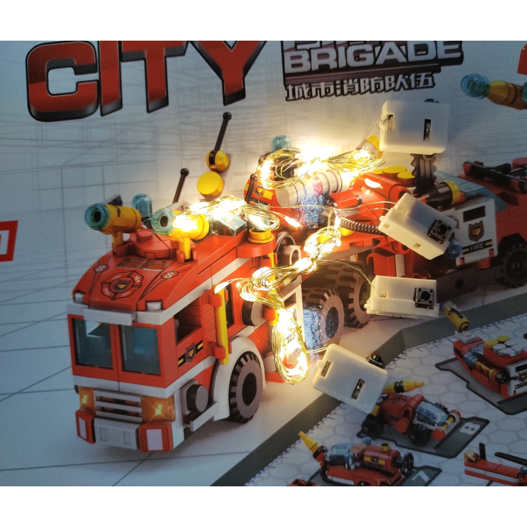 Đèn LED trang trí mô hình 3D gỗ, nhà búp bê dài 2m hoặc 1m dùng pin dẹt Cuteroom