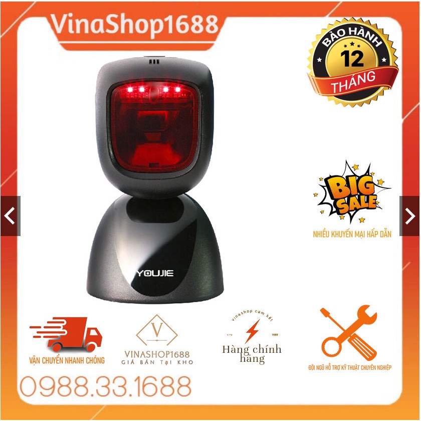 Máy quét mã vạch đa tia 2D để bàn Honeywell Youjie HF600