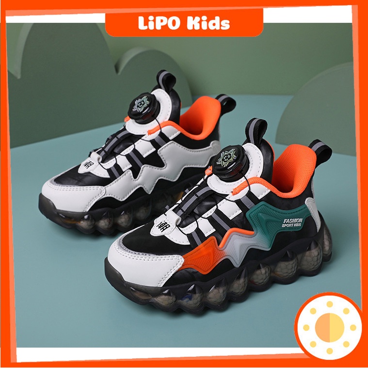 Giày thể thao bé trai/bé gái bóng rổ 2023, Giày sneaker cho bé size 27-37 GB168 Lipokids