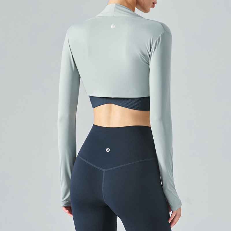 Lululemon Áo Khoác Thể Thao Yoga Dáng Ôm Dài Tay Chống Nắng Thời Trang Năng Động DSL346