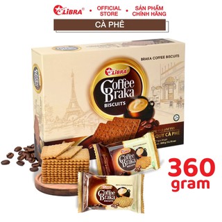 Bánh quy cà phê LIBRA  vị cafe cracker đồ ăn vặt mặn ngọt giòn dinh dưỡng healthy coffee bánh lễ tết hộp 360gr