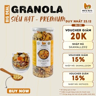 Ngũ cốc giảm cân Granola Siêu nhiều hạt Hàng cao cấp 90% hạt quả
