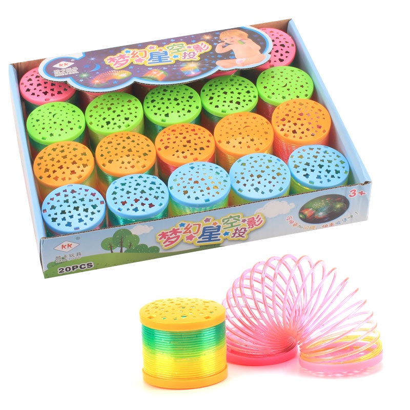 Đồ Chơi Lò Xo Xoắn Lò Xo Bằng Nhựa Màu Cầu Vồng Giáo Dục Sớm Cho Bé (1448LXX)