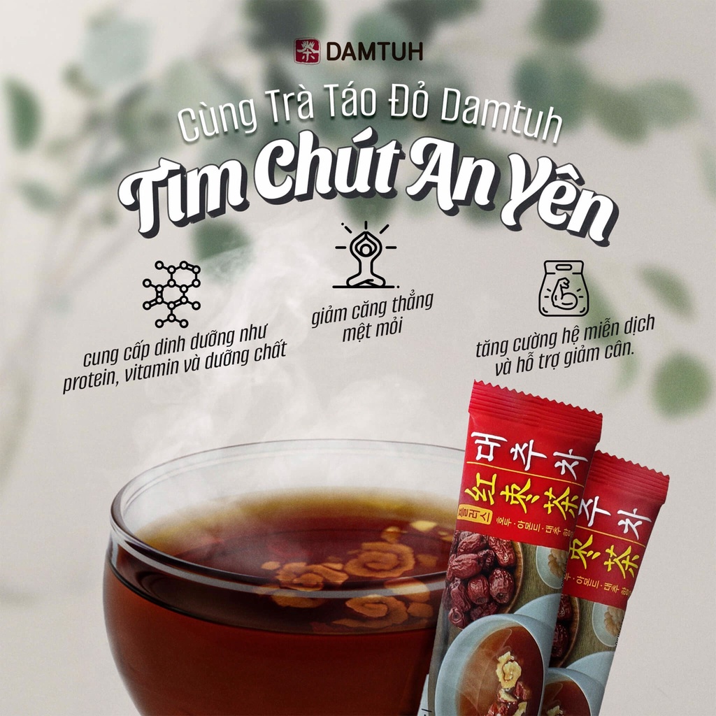 Bột Trà Hỗn Hợp DAMTUH Hàn Quốc (Gừng/ Táo đỏ) 225g