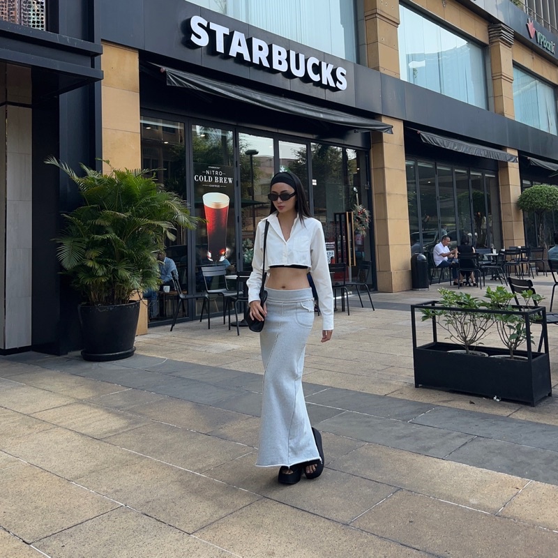 _Chân váy dài xẻ tà sau | Hozy skirt