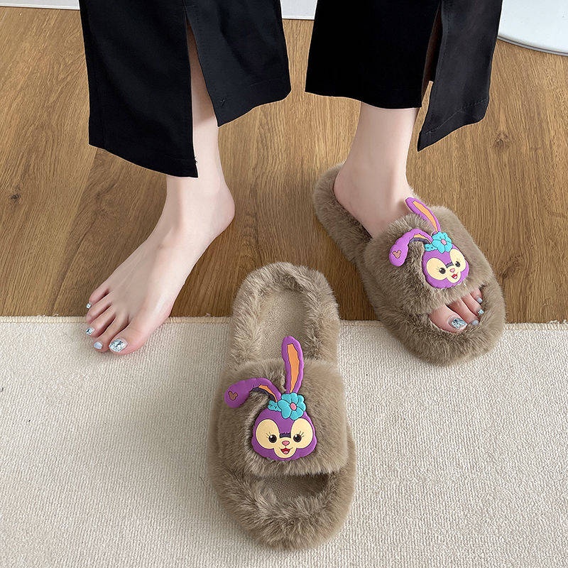 Dép lê cotton chống trượt kiểu mới mùa thu đông 2022 đi bên ngoài