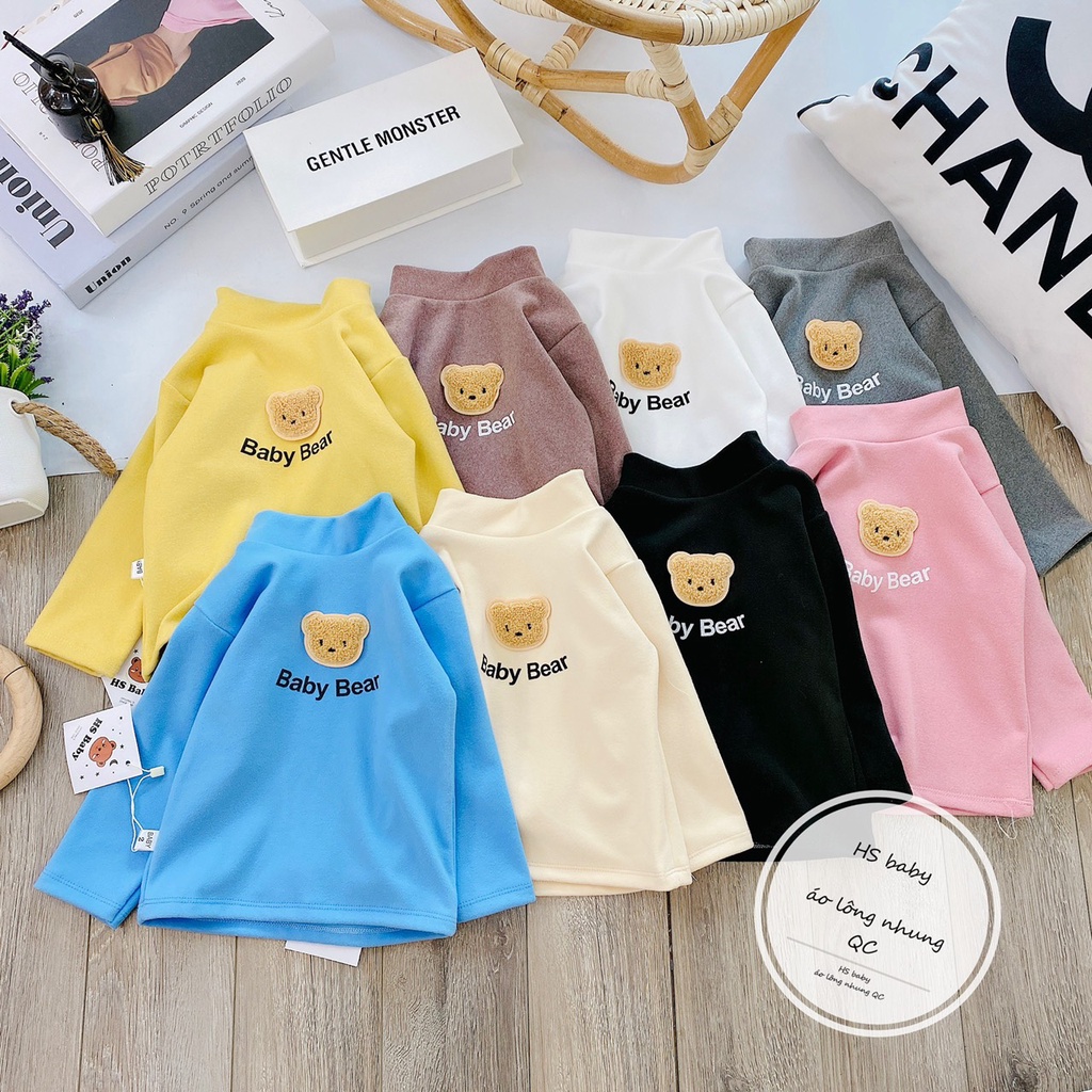 ÁO GIỮ NHIỆT Nỉ NHUNG 2 MẶT CHO BÉ (HÀNG SIÊU MỀM SIÊU ẤM)