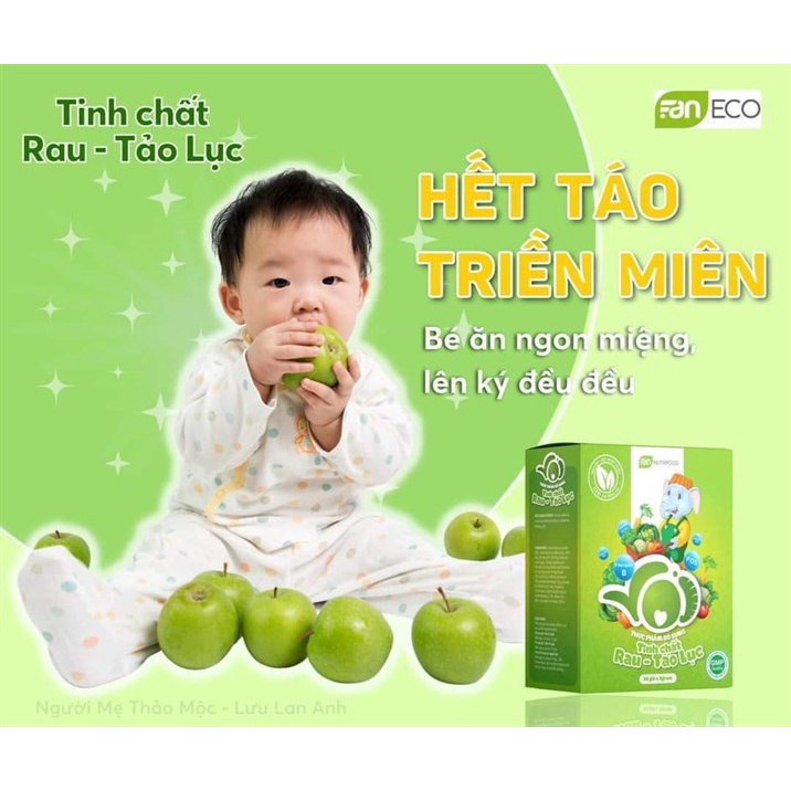 Tinh Chất Rau Tảo Lục Faneco Giúp Cải Thiện Tình Trạng Táo, Hỗ Trợ Hệ Tiêu Hóa, Giúp Trẻ Ăn Ngon Miệng Hộp 30 Gói