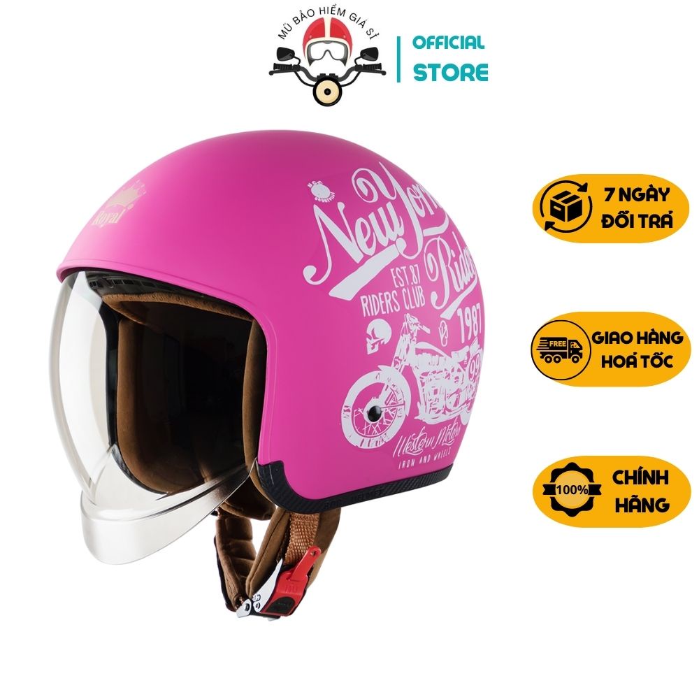 MŨ NÓN BẢO HIỂM ROYAL 3/4 M139 KÍNH ÂM - LÓT THÁO RỜI TIỆN LỢI SIZE