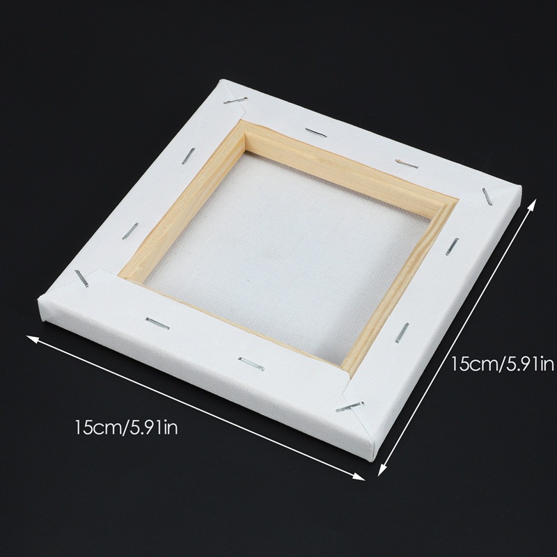 Set 10 Tấm Vải Bạt Acrylic + Cotton Trắng Mini 15cm Vẽ Tranh Sơn Dầu Nghệ Thuật