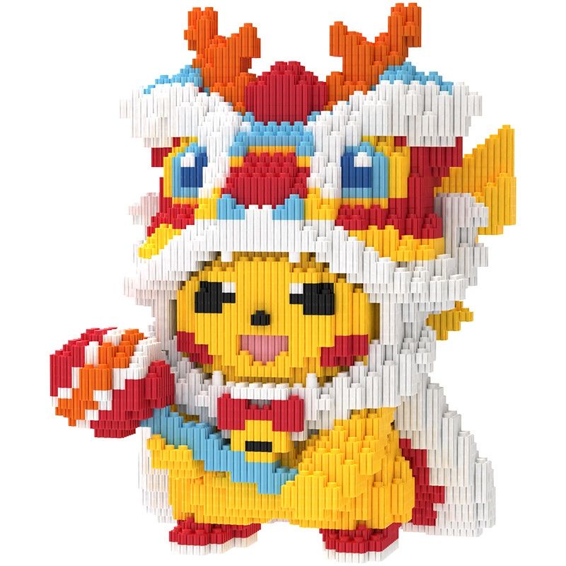 Bộ Đồ Chơi Lắp Ráp Lego Pikachu Phong Cách Đầu Lân Năm Mới 2023