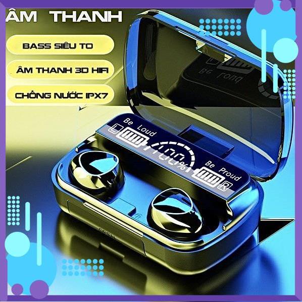 Tai Nghe Bluetooth Không Dây M10 Pin 3500mAh, Bass Mạnh, Nút Cảm Ứng, Âm Thanh HIFI, Hỗ Trợ Mic Nghe Gọi - BH 12 Tháng