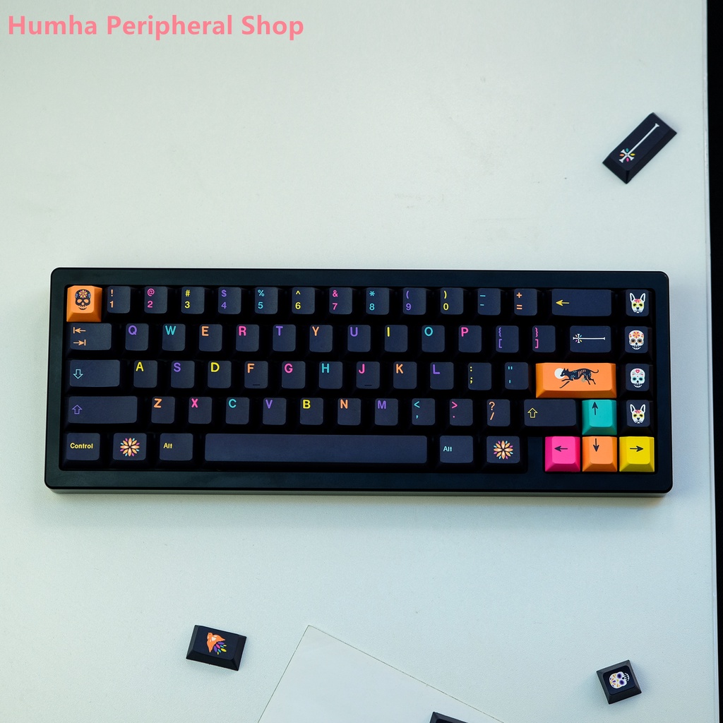 Humha Mictlan keycap Chất liệu PBT Nhuộm-Sublimation Cherry profile Bàn phím cơ keycap Cá nhân keyca