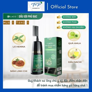 Dầu Gội Phủ Bạc Laco Black Hair 200ml - Phủ Nâu Thảo Dược Lici : tự tin Chỉ Sau 9 Phút.