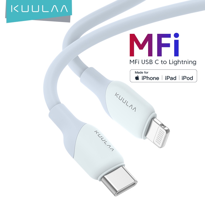 KUULAA Cáp SạC Nhanh LoạI C 30W ChuẩN Type C Sang Lightning Cho iPhone 14 13 12 pro max 20W