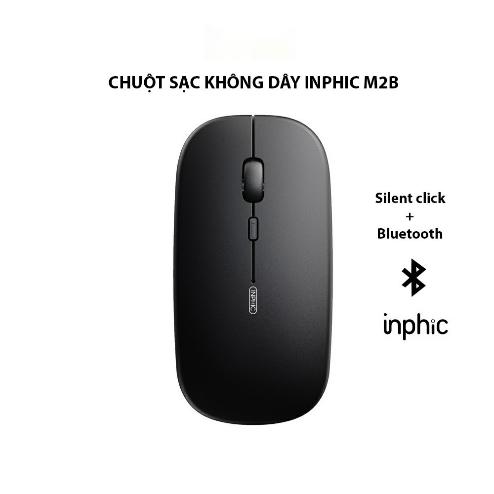 Chuột Không Dây Kết Nối Bluetooth 5.0 Inphic M2B Cho Máy Tính, Laptop, Mac