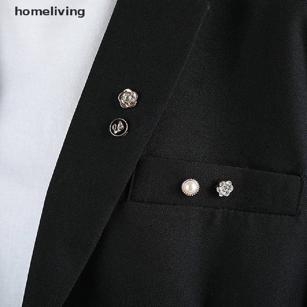 Set 10 Ghim Cài Áo Đính Ngọc Trai Dễ Thương Chống Chói Tiện Dụng