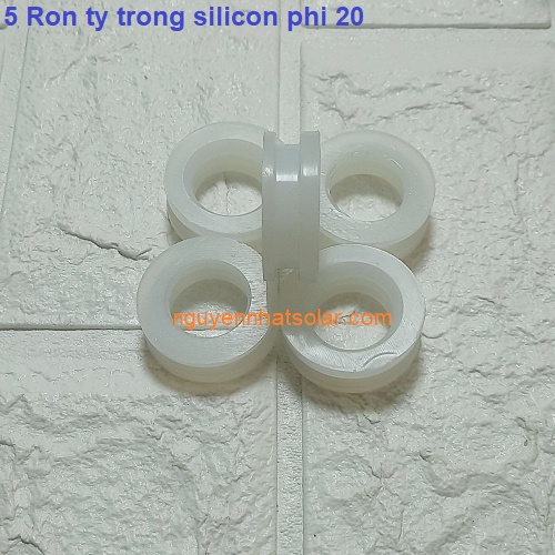 Combo 5 ron gioăng ty trong silicon phi 20 dùng cho máy năng lượng mặt trời