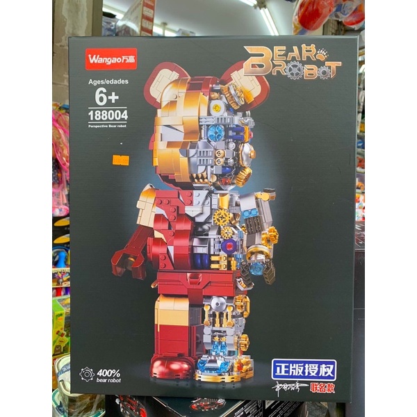 Đồ chơi lắp ráp - Wangao 188004 Lắp Ghép mô hình Gấu Bear Robot Iron Man 400%