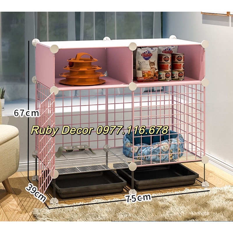 CHUỒNG QUÂY CHÓ MÈO ,LỒNG NUÔI THÚ CƯNG ĐA NĂNG - Ruby Decor