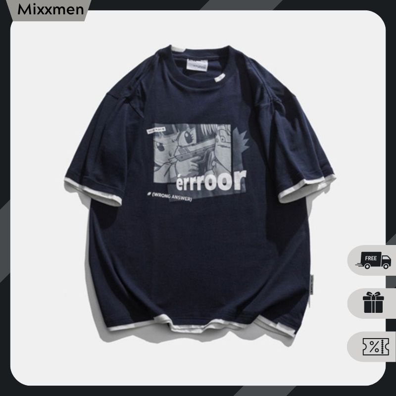 Áo Thun Nam Ngắn Tay Form Rộng In Họa Tiết Thời Trang Mixxmen TOP NAM 257