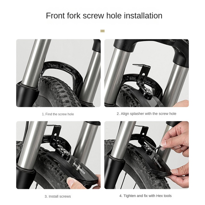 FENDER Rockbros Dè Chắn Bùn Xe Đạp Leo Núi Gấp Gọn Tùy Chỉnh Tiện Dụng Chất Lượng Cao